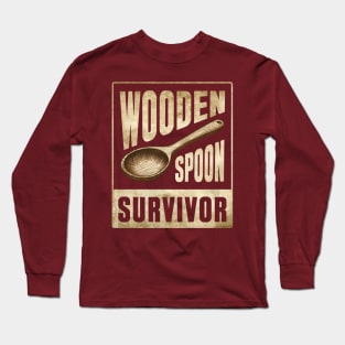 Wooden Spoon Survivor Retro Vintage Long Sleeve T-Shirt